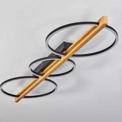 Plafonnier Carcano Led Noir, 3 Lumieres