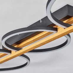 Plafonnier Carcano Led Noir, 3 Lumieres