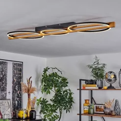 Plafonnier Carcano Led Noir, 3 Lumieres