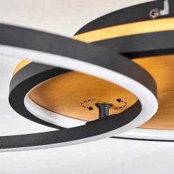 Plafonnier Cardozo Led Ecru, Noir, 1 Lumiere