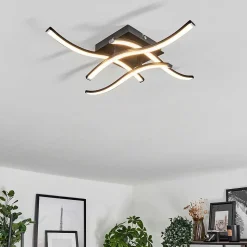 Plafonnier Casais Led Noir, 4 Lumieres