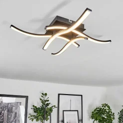 Plafonnier Casais Led Noir, 4 Lumieres