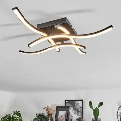 Plafonnier Casais Led Noir, 4 Lumieres