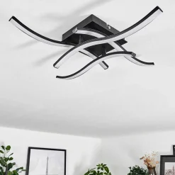 Plafonnier Casais Led Noir, 4 Lumieres