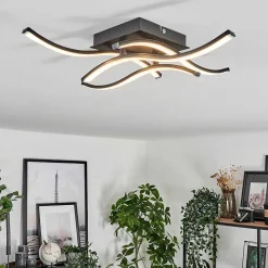 Plafonnier Casais Led Noir, 4 Lumieres