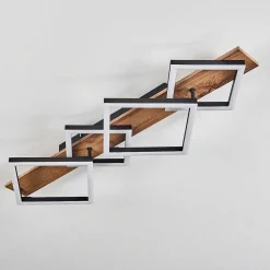 Plafonnier Cascada Led Brun, Couleur Bois, Noir, 1 Lumiere