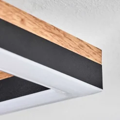 Plafonnier Cascada Led Brun, Couleur Bois, Noir, 1 Lumiere