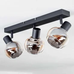 Plafonnier Cevio Noir, 3 Lumieres