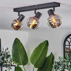 Plafonnier Cevio Noir, 3 Lumieres