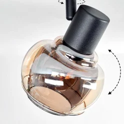 Plafonnier Cevio Noir, 2 Lumieres