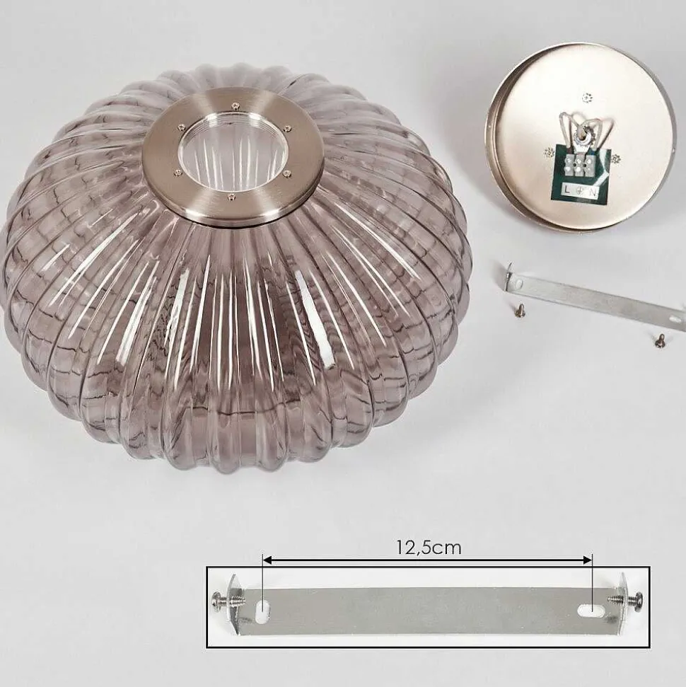 Plafonnier Chapal Nickel Mat, 1 Lumiere