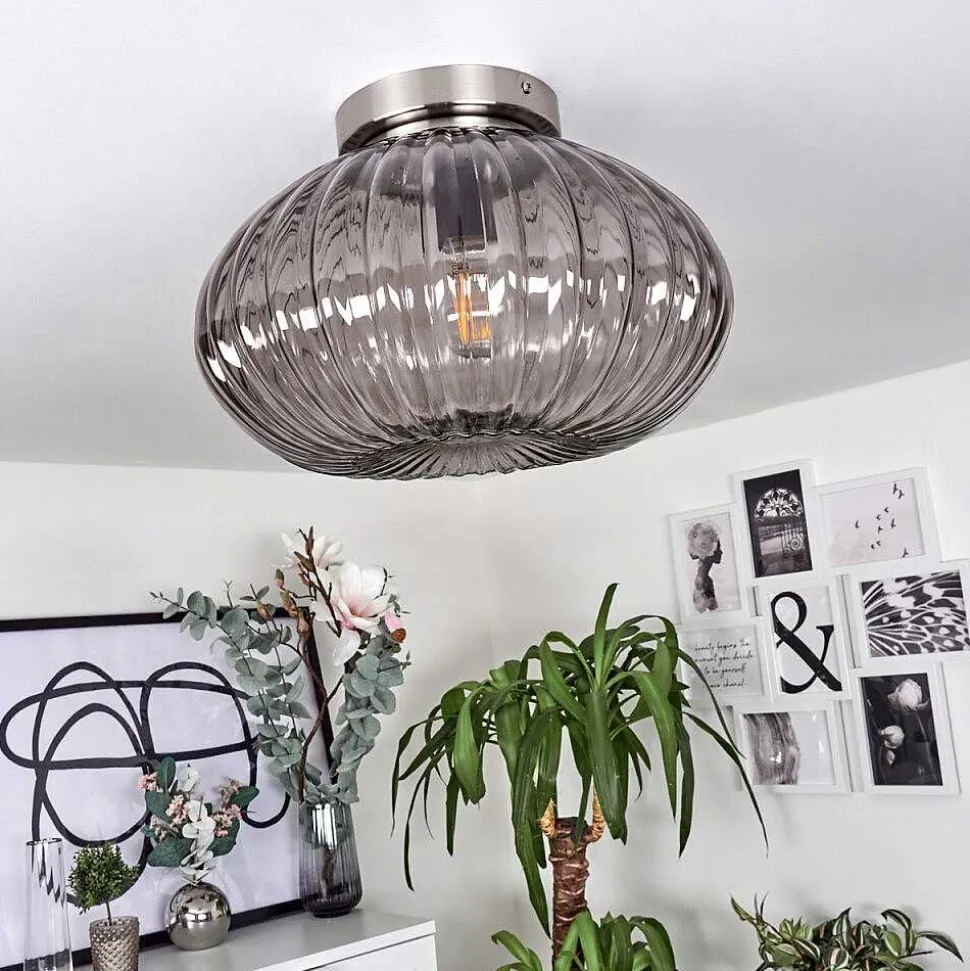 Plafonnier Chapal Nickel Mat, 1 Lumiere