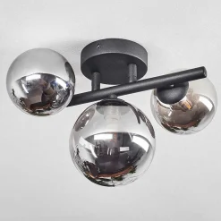 Plafonnier Chariton Led Noir, 3 Lumieres