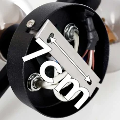 Plafonnier Chariton Noir, 3 Lumieres