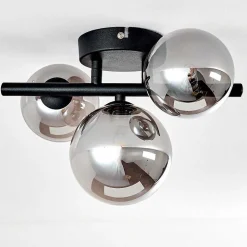 Plafonnier Chariton Noir, 3 Lumieres