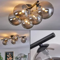 Plafonnier Chehalis Fume, 5 Lumieres