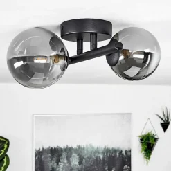 Plafonnier Chehalis Led Noir, 2 Lumieres