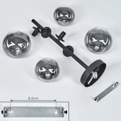 Plafonnier Chehalis Noir, 4 Lumieres