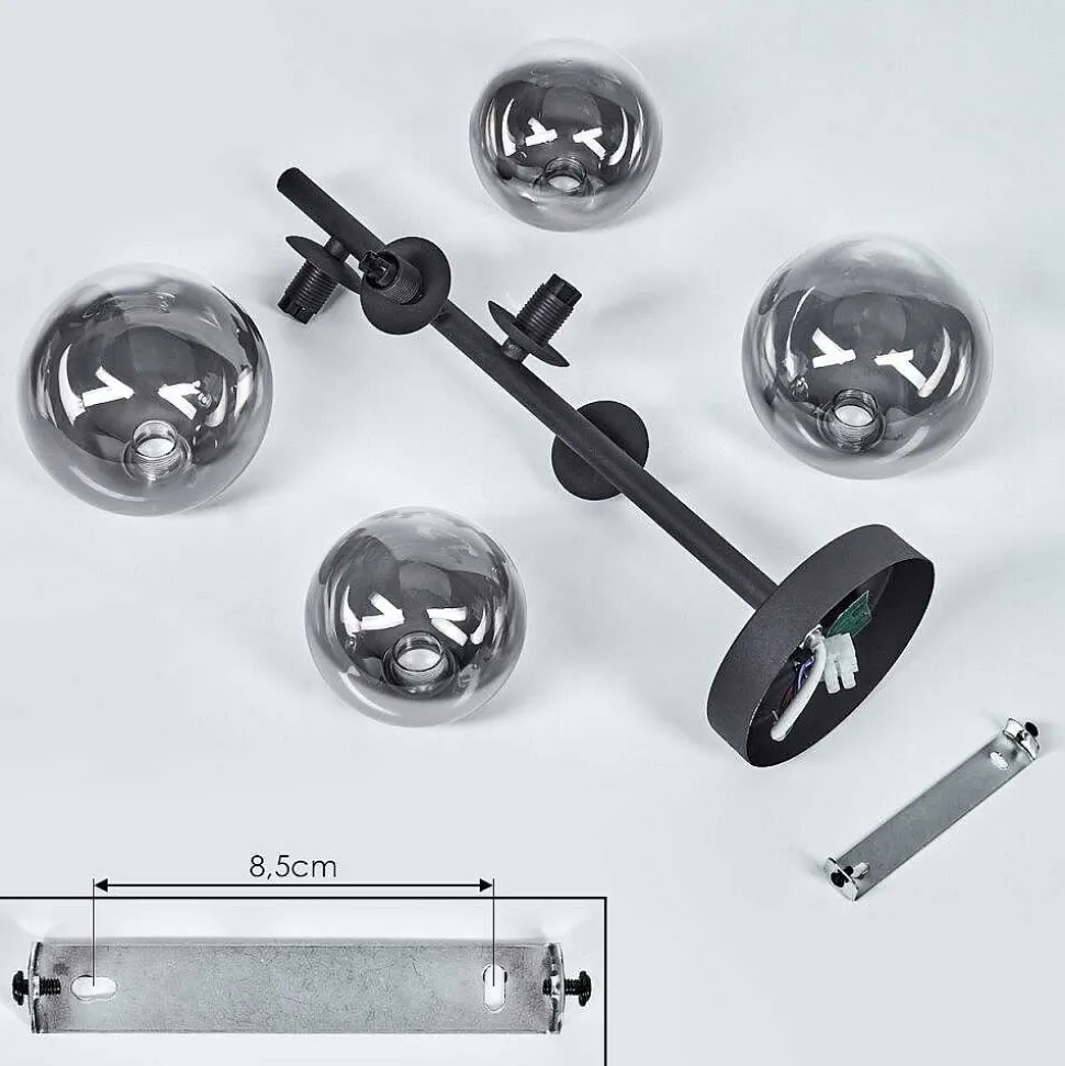 Plafonnier Chehalis Noir, 4 Lumieres