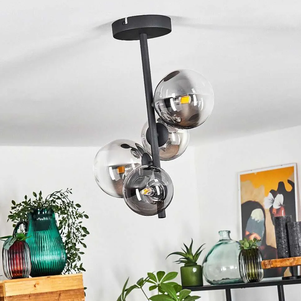 Plafonnier Chehalis Noir, 4 Lumieres