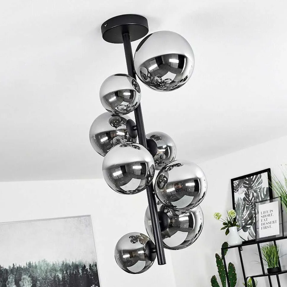 Plafonnier Chehalis Noir, 8 Lumieres