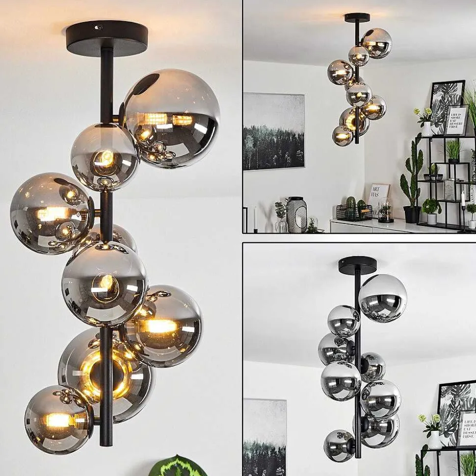 Plafonnier Chehalis Noir, 8 Lumieres