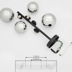 Plafonnier Chehalis Noir, 4 Lumieres