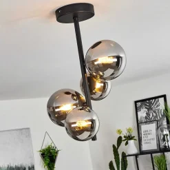 Plafonnier Chehalis Noir, 4 Lumieres