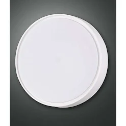 Plafonnier D'Exterieur Fabas Luce Hatton Led Blanc, Detecteur De Mouvement