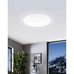 Plafonnier Eglo Franiacw Led Blanc, 1 Lumiere, Telecommandes, Changeur De Couleurs