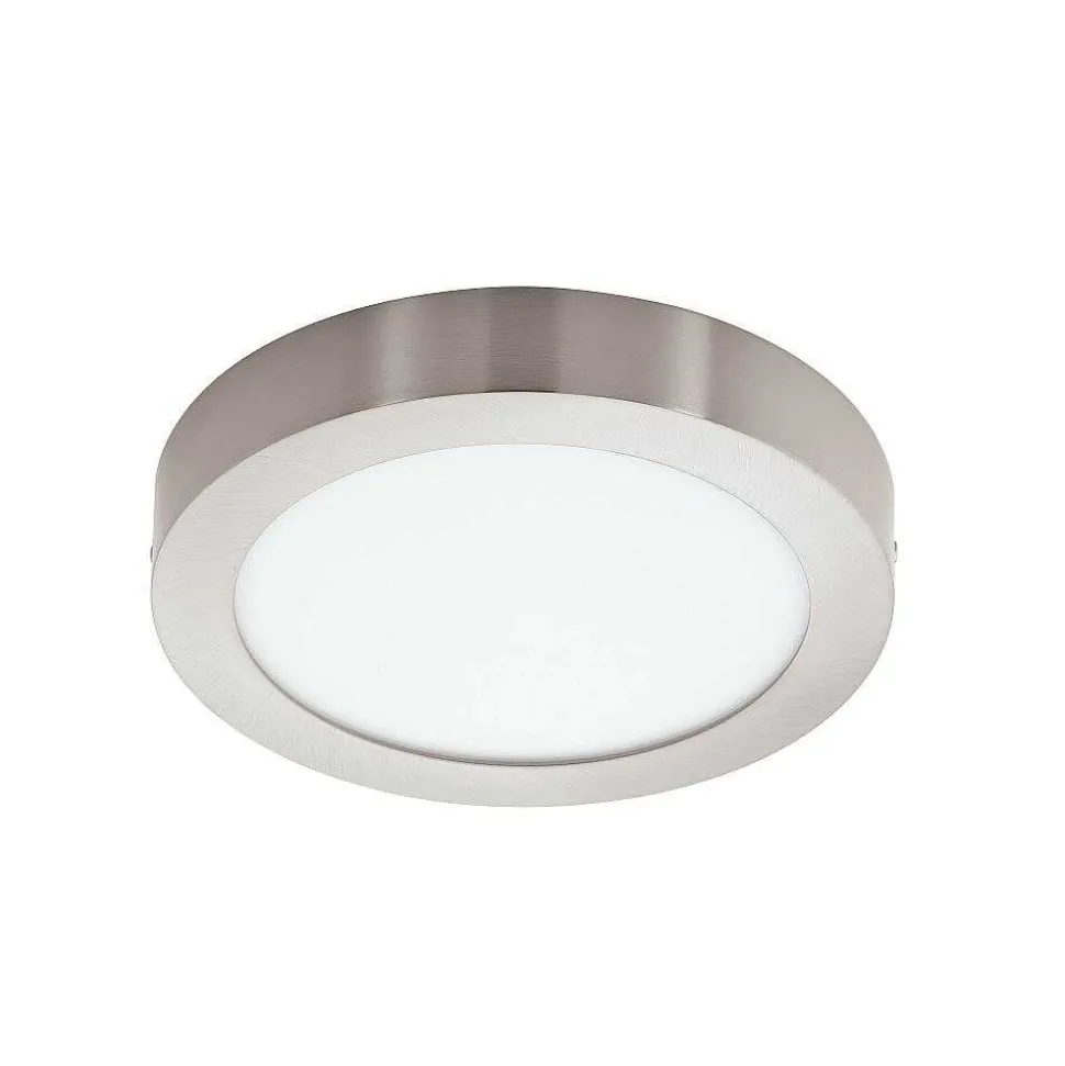 Plafonnier Eglo Fueva-C Led Nickel Mat, 1 Lumiere, Changeur De Couleurs