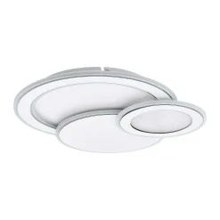 Plafonnier Eglo Mentalurgia Led Chrome, Blanc, 1 Lumiere