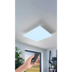 Plafonnier Eglo Turcona-Z Led Blanc, 6 Lumieres, Changeur De Couleurs