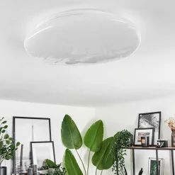 Plafonnier Esgos Led Blanc, 1 Lumiere, Telecommandes