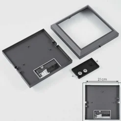 Plafonnier Exterieur Alkmaar Led Anthracite, 1 Lumiere