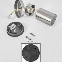 Plafonnier Exterieur Bessiebelle Acier Inoxydable, Blanc, 1 Lumiere