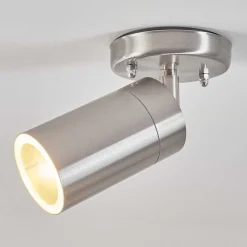 Plafonnier Exterieur Bessiebelle Acier Inoxydable, Blanc, 1 Lumiere