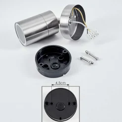 Plafonnier Exterieur Corneda Acier Inoxydable, 1 Lumiere