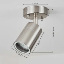 Plafonnier Exterieur Corneda Acier Inoxydable, 1 Lumiere