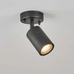 Plafonnier Exterieur Corneda Noir, 1 Lumiere