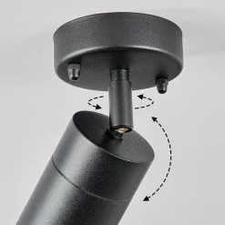 Plafonnier Exterieur Corneda Noir, 1 Lumiere