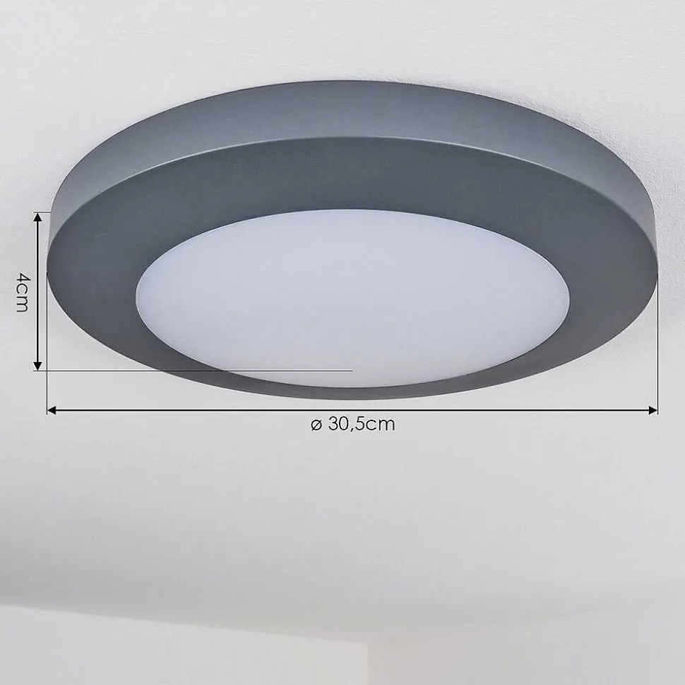 Plafonnier Exterieur Durivier Led Anthracite, 1 Lumiere