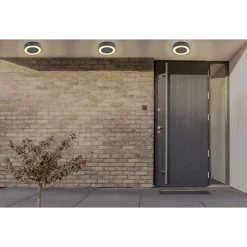 Plafonnier Exterieur Globo Sura Led Anthracite, 1 Lumiere