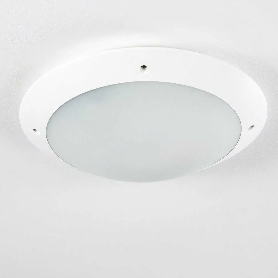 Plafonnier Exterieur Grafton Blanc, 2 Lumieres