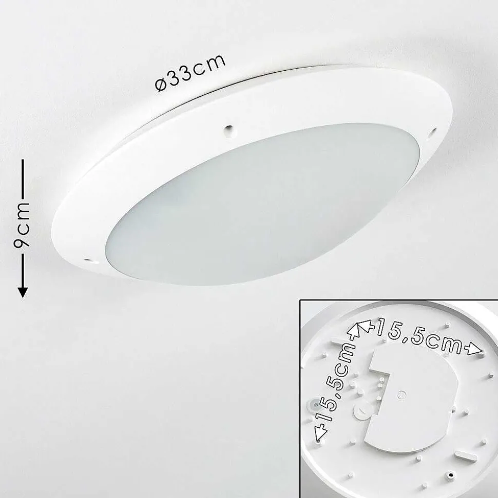 Plafonnier Exterieur Grafton Blanc, 2 Lumieres