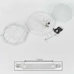 Plafonnier Exterieur Ibacache Blanc, 1 Lumiere