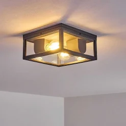 Plafonnier Exterieur Kiwalik Anthracite, 1 Lumiere