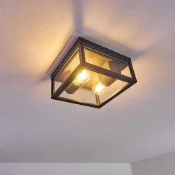 Plafonnier Exterieur Kiwalik Anthracite, 1 Lumiere