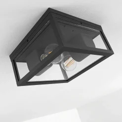 Plafonnier Exterieur Kiwalik Anthracite, 1 Lumiere