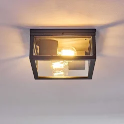 Plafonnier Exterieur Kiwalik Anthracite, 1 Lumiere